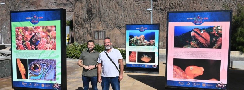 Ulises Miranda y Pedro Almeida, en la exposición del FotoSub