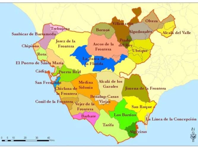 Mapa De Cádiz